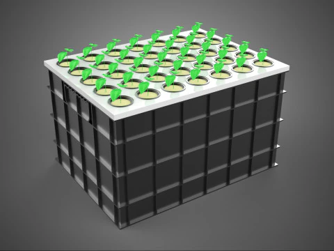 MODULO DI AGRICOLTURA VERTICALE VASSOIO PER PIANTE IDROPONICHE AEROPONICHE GIARDINO Modello 3D