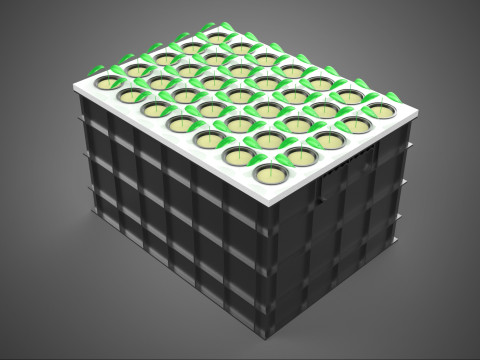 VERTICAL FARMING MODULE AEROPONIC HYDROPONIC PLANT TRAY GARDEN 3D Model