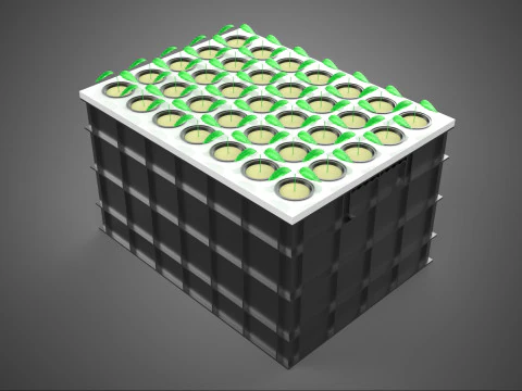 VERTICAL FARMING MODULE AEROPONIC HYDROPONIC PLANT TRAY GARDEN 3D Model