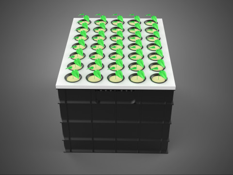 VERTICAL FARMING MODULE AEROPONIC HYDROPONIC PLANT TRAY GARDEN 3D Model
