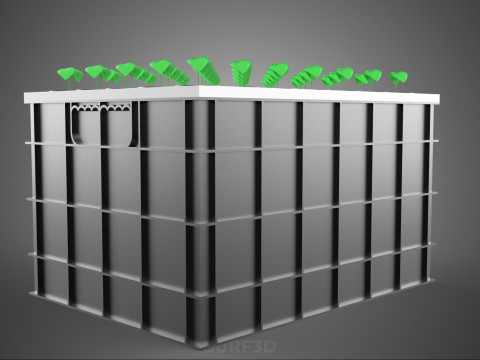 VERTICAL FARMING MODULE AEROPONIC HYDROPONIC PLANT TRAY GARDEN 3D Model