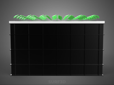 VERTICAL FARMING MODULE AEROPONIC HYDROPONIC PLANT TRAY GARDEN 3D Model