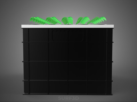 VERTICAL FARMING MODULE AEROPONIC HYDROPONIC PLANT TRAY GARDEN 3D Model