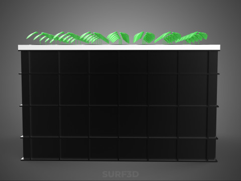 VERTICAL FARMING MODULE AEROPONIC HYDROPONIC PLANT TRAY GARDEN 3D Model