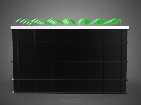 VERTICAL FARMING MODULE AEROPONIC HYDROPONIC PLANT TRAY GARDEN 3D Model