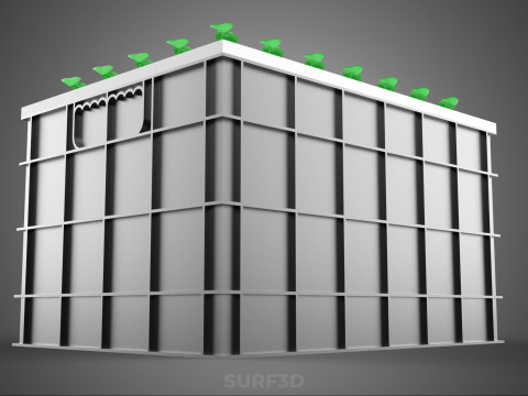VERTICAL FARMING MODULE AEROPONIC HYDROPONIC PLANT TRAY GARDEN 3D Model