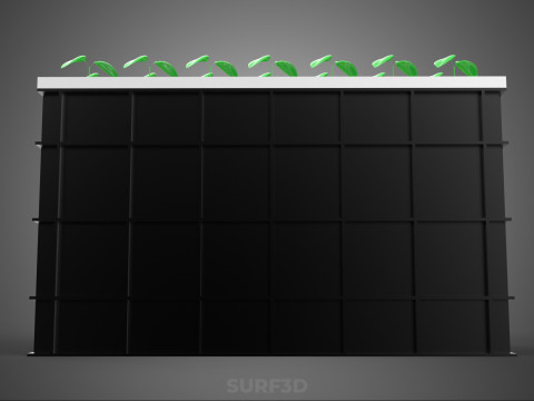 VERTICAL FARMING MODULE AEROPONIC HYDROPONIC PLANT TRAY GARDEN 3D Model