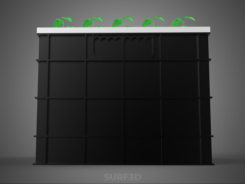 VERTICAL FARMING MODULE AEROPONIC HYDROPONIC PLANT TRAY GARDEN 3D Model