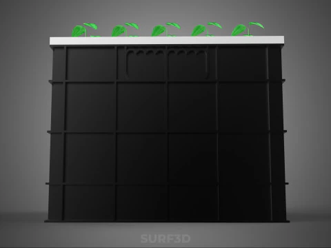 VERTICAL FARMING MODULE AEROPONIC HYDROPONIC PLANT TRAY GARDEN 3D Model