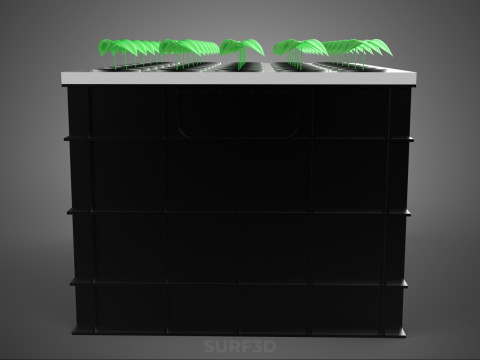 VERTICAL FARMING MODULE AEROPONIC HYDROPONIC PLANT TRAY GARDEN 3D Model