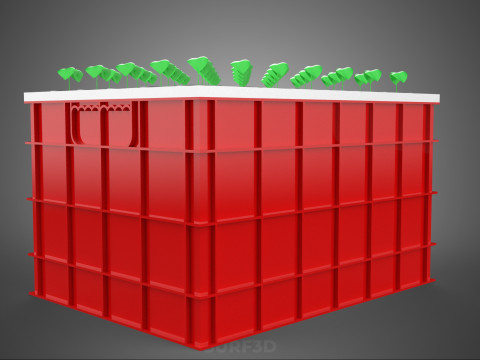 Semis aéroponiques hydroponiques, pousses d'arbre, plateau de plantation, tasse en filet Modèle 3D