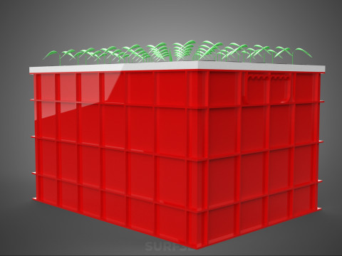 Semis aéroponiques hydroponiques, pousses d'arbre, plateau de plantation, tasse en filet Modèle 3D