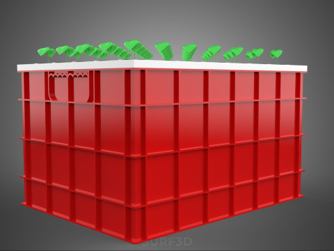 Semis aéroponiques hydroponiques, pousses d'arbre, plateau de plantation, tasse en filet Modèle 3D