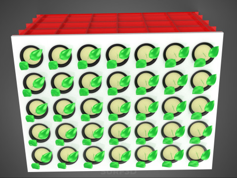 Semis aéroponiques hydroponiques, pousses d'arbre, plateau de plantation, tasse en filet Modèle 3D