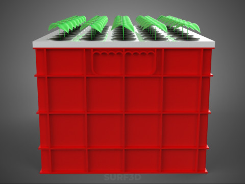 Semis aéroponiques hydroponiques, pousses d'arbre, plateau de plantation, tasse en filet Modèle 3D