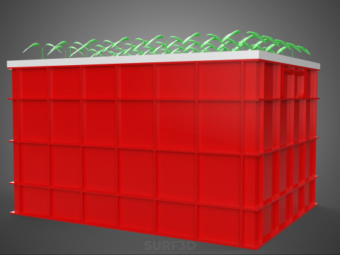 Semis aéroponiques hydroponiques, pousses d'arbre, plateau de plantation, tasse en filet Modèle 3D
