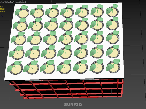 Semis aéroponiques hydroponiques, pousses d'arbre, plateau de plantation, tasse en filet Modèle 3D