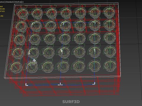 Semis aéroponiques hydroponiques, pousses d'arbre, plateau de plantation, tasse en filet Modèle 3D