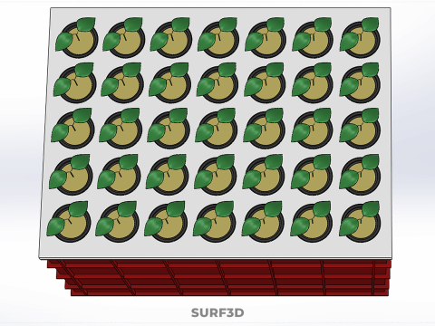 Semis aéroponiques hydroponiques, pousses d'arbre, plateau de plantation, tasse en filet Modèle 3D