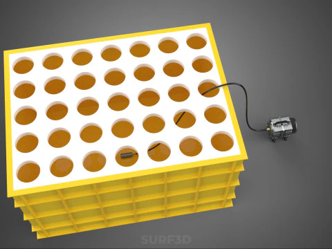 DEEP WATER CULTURE DWC AERATOR AEROPONIC GROW BOX HOLE POT PLANT 3D Model