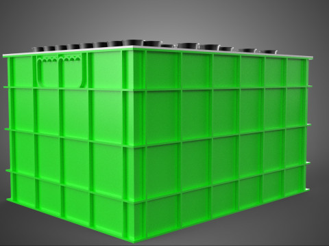 VERTICALE AEROPONIC LANDBOUW PLANTENGROEI KAMER DOOS GATEN MODULE 3D Model