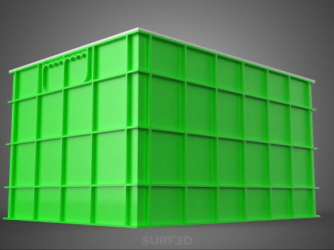 VERTICAL AEROPONIC FARMING PLANT GROWTH CHAMBER BOX HOLES MODULE 3D Model