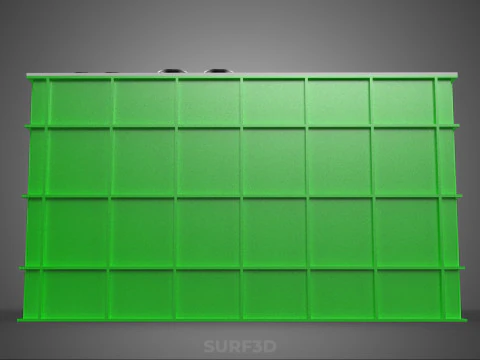 VERTICAL AEROPONIC FARMING PLANT GROWTH CHAMBER BOX HOLES MODULE 3D Model