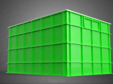 VERTICAL AEROPONIC FARMING PLANT GROWTH CHAMBER BOX HOLES MODULE 3D Model