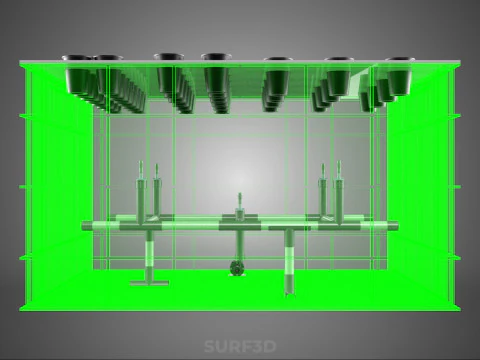 VERTICAL AEROPONIC FARMING PLANT GROWTH CHAMBER BOX HOLES MODULE 3D Model
