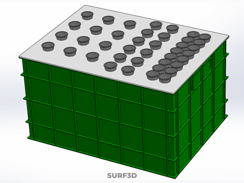 VERTICALE AEROPONIC LANDBOUW PLANTENGROEI KAMER DOOS GATEN MODULE 3D Model