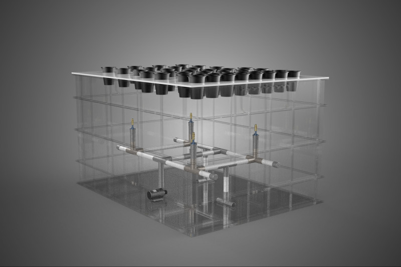 फार्म गार्डन एरोपोनिक मिस्टिंग चैम्बर पोषक तत्व वितरण स्प्रेयर 3D मॉडल .c4d .max .obj .3ds .fbx .stl .blend 