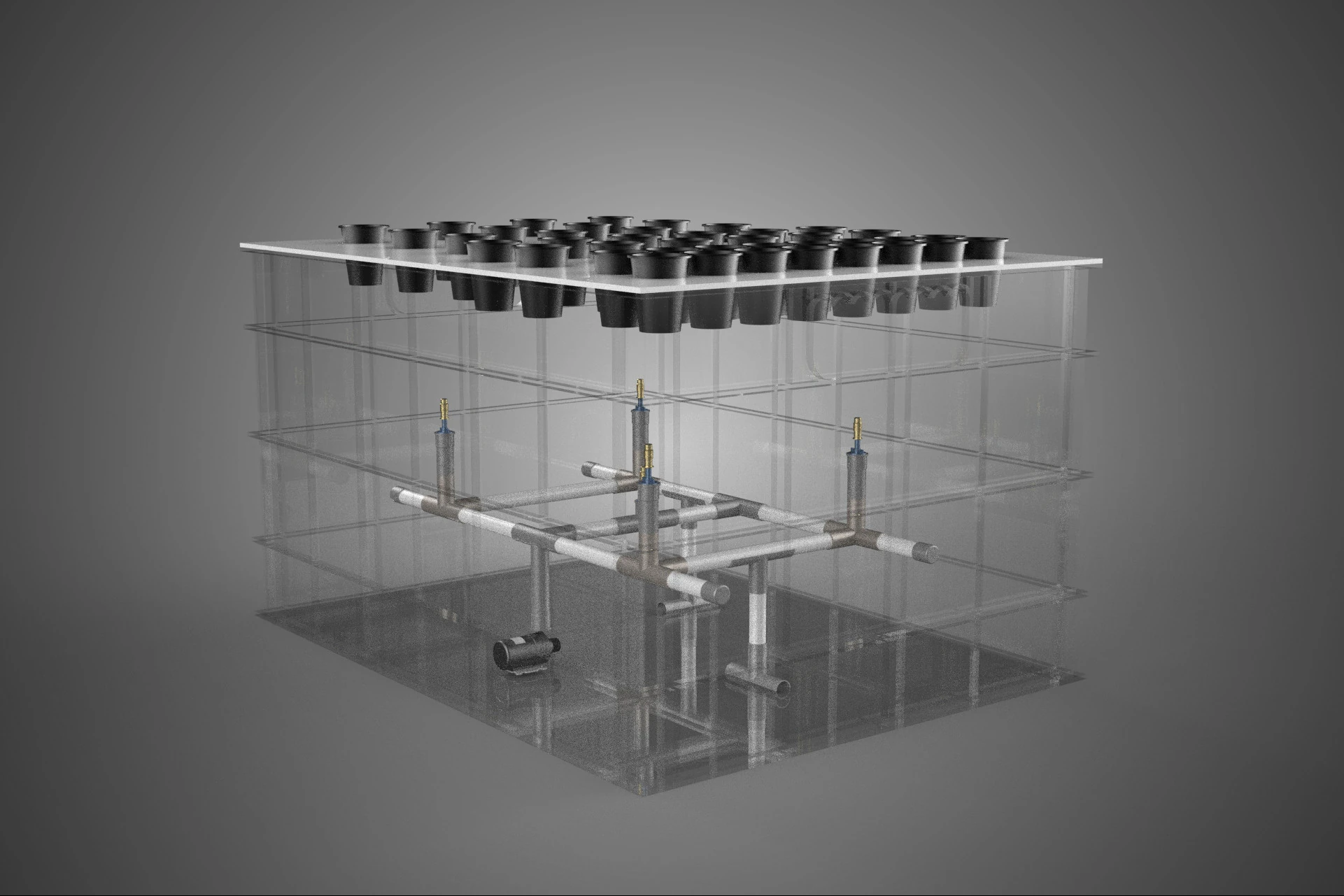 FARM GARDEN AEROPONIC MISTING CHAMBER NUTRIENT DELIVERY SPRAYER 3D Model .c4d .max .obj .3ds .fbx .stl .blend 