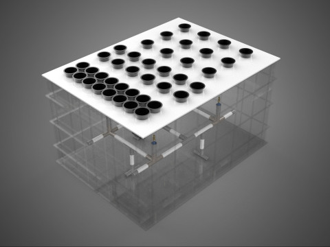 फार्म गार्डन एरोपोनिक मिस्टिंग चैम्बर पोषक तत्व वितरण स्प्रेयर 3D मॉडल