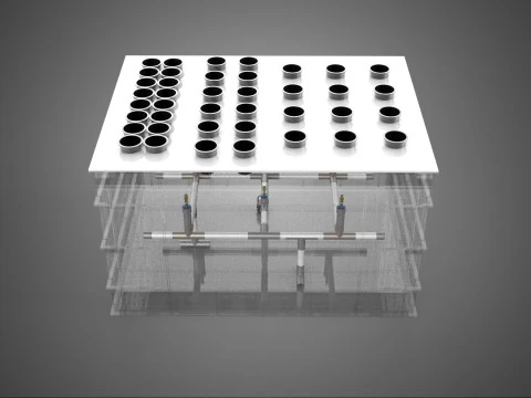 FARM GARDEN AEROPONIC MISTING CHAMBER NUTRIENT DELIVERY SPRAYER 3D Model