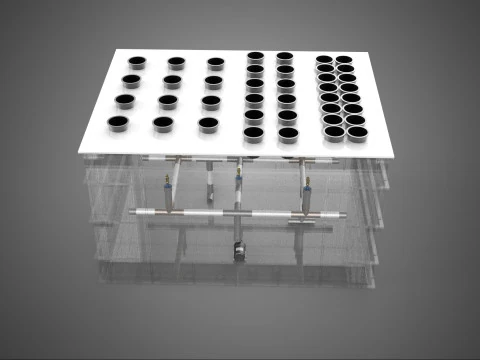 FARM GARDEN AEROPONIC MISTING CHAMBER NUTRIENT DELIVERY SPRAYER 3D Model