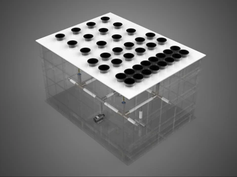 FARM GARDEN AEROPONIC MISTING CHAMBER NUTRIENT DELIVERY SPRAYER 3D Model