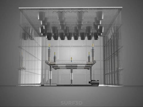 FARM GARDEN AEROPONIC MISTING CHAMBER NUTRIENT DELIVERY SPRAYER 3D Model