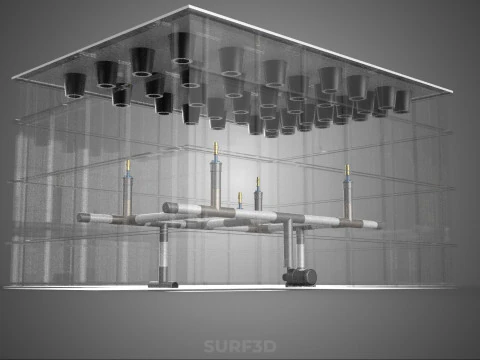 FARM GARDEN AEROPONIC MISTING CHAMBER NUTRIENT DELIVERY SPRAYER 3D Model
