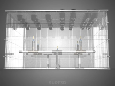FARM GARDEN AEROPONIC MISTING CHAMBER NUTRIENT DELIVERY SPRAYER 3D Model