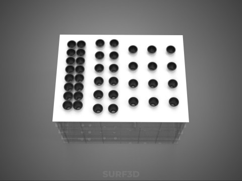 फार्म गार्डन एरोपोनिक मिस्टिंग चैम्बर पोषक तत्व वितरण स्प्रेयर 3D मॉडल