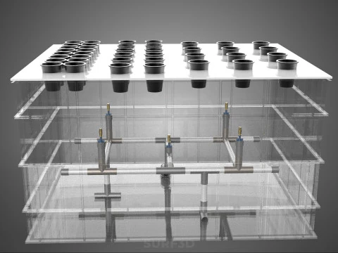 FARM GARDEN AEROPONIC MISTING CHAMBER NUTRIENT DELIVERY SPRAYER 3D Model