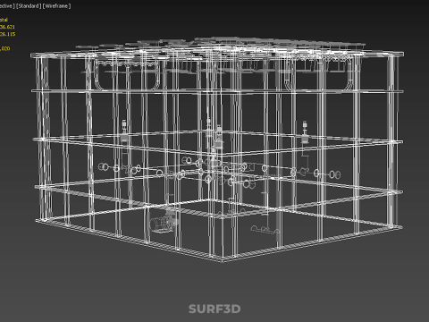 फार्म गार्डन एरोपोनिक मिस्टिंग चैम्बर पोषक तत्व वितरण स्प्रेयर 3D मॉडल