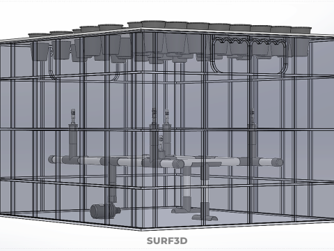फार्म गार्डन एरोपोनिक मिस्टिंग चैम्बर पोषक तत्व वितरण स्प्रेयर 3D मॉडल