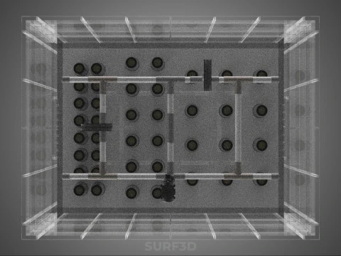 SEEDLING AEROPONICS BOX GRID PLANT ROOT TRAY CULTIVATION GARDEN 3D Model