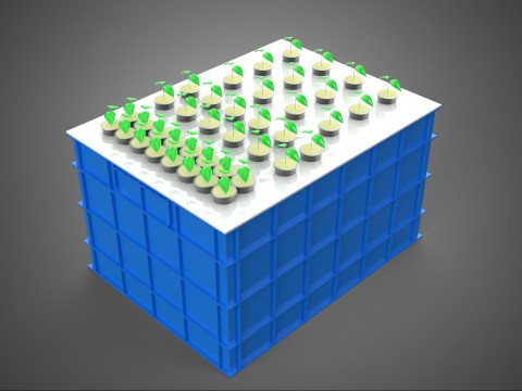 ZBIORNIK NA WODĘ POJEMNIK DO PRZECHOWYWANIA AEROPONICZNA FARMA ROŚLIN Model 3D
