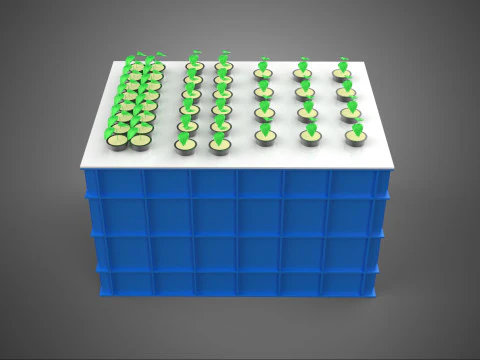 WATER TANK CRATE STORAGE CONTAINER AEROPONIC PLANT GROW FARM 3D Model