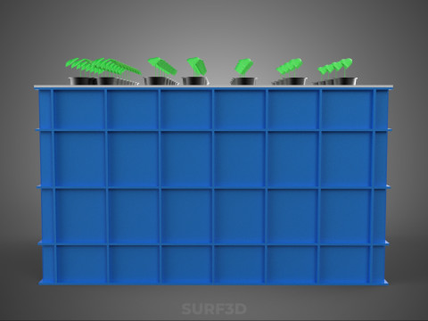 ZBIORNIK NA WODĘ POJEMNIK DO PRZECHOWYWANIA AEROPONICZNA FARMA ROŚLIN Model 3D