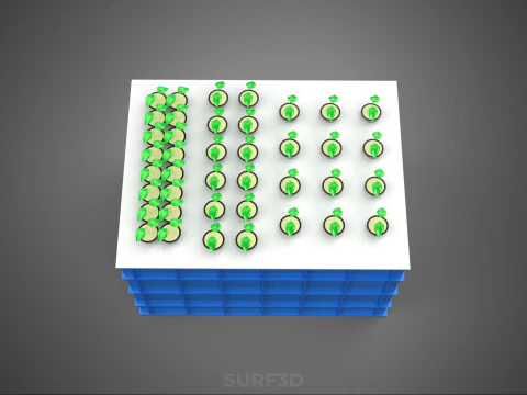WATER TANK CRATE STORAGE CONTAINER AEROPONIC PLANT GROW FARM 3D Model