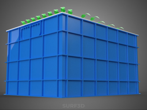 ZBIORNIK NA WODĘ POJEMNIK DO PRZECHOWYWANIA AEROPONICZNA FARMA ROŚLIN Model 3D
