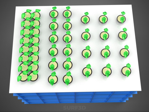 ZBIORNIK NA WODĘ POJEMNIK DO PRZECHOWYWANIA AEROPONICZNA FARMA ROŚLIN Model 3D